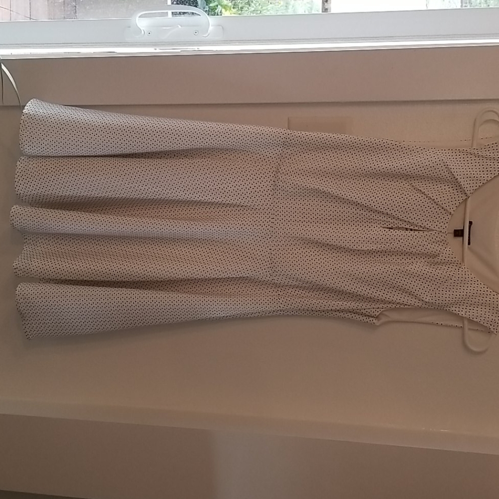 White flowy dress with black triangle